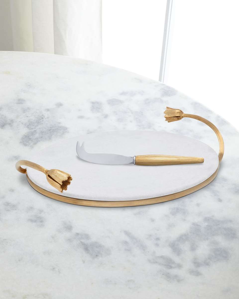 Deco Leaves Cheese Serving Set